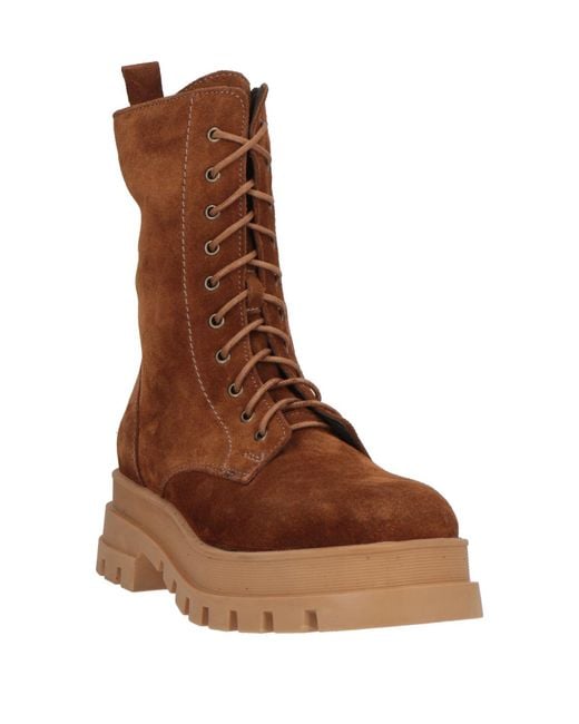 Inuovo Brown Dark Ankle Boots Leather