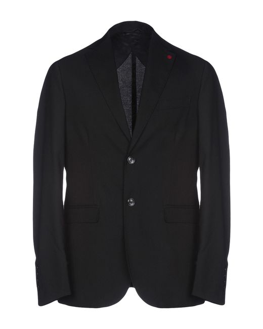 Sseinse Black Blazer Polyester, Viscose, Elastane for men