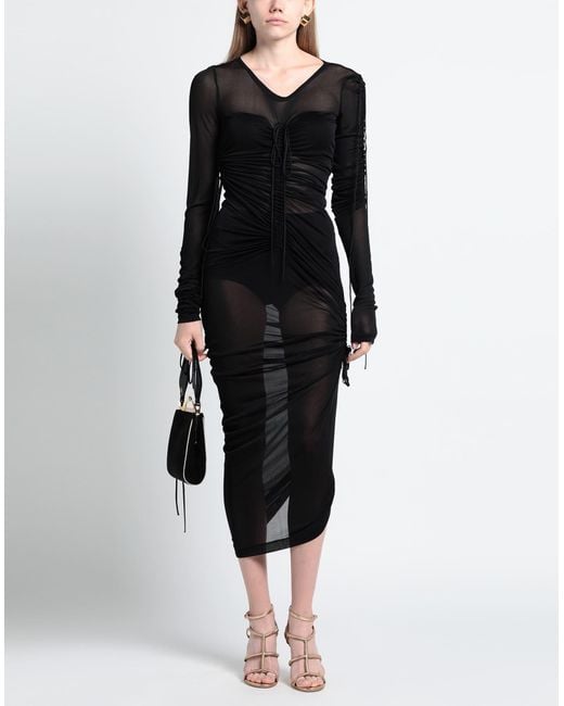 Dolce & Gabbana Black Midi-Kleid