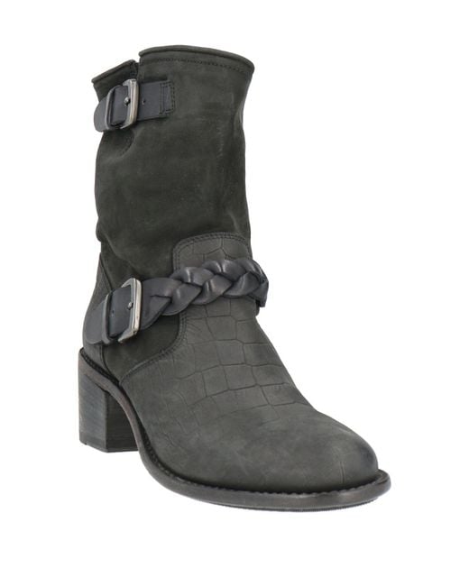 Pantanetti Black Ankle Boots Leather
