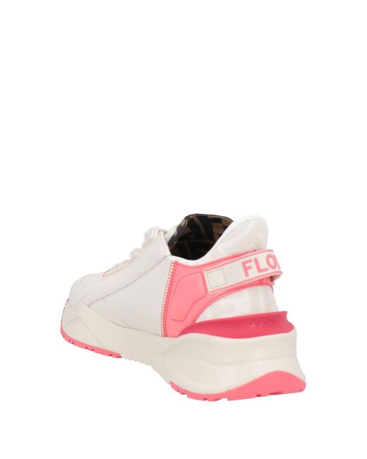Fendi Pink Flow Ff & Leather Sneaker