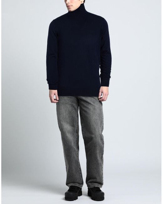 Aragona Blue Turtleneck for men