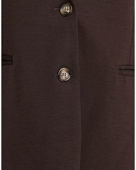 Haveone Brown Blazer Viscose, Polyamide, Elastane