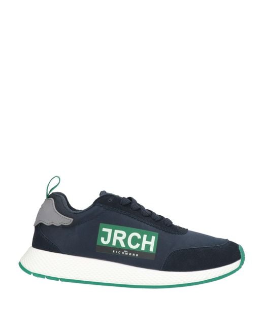 John Richmond Men's Blue Sneakers Textile Fibers, Leather