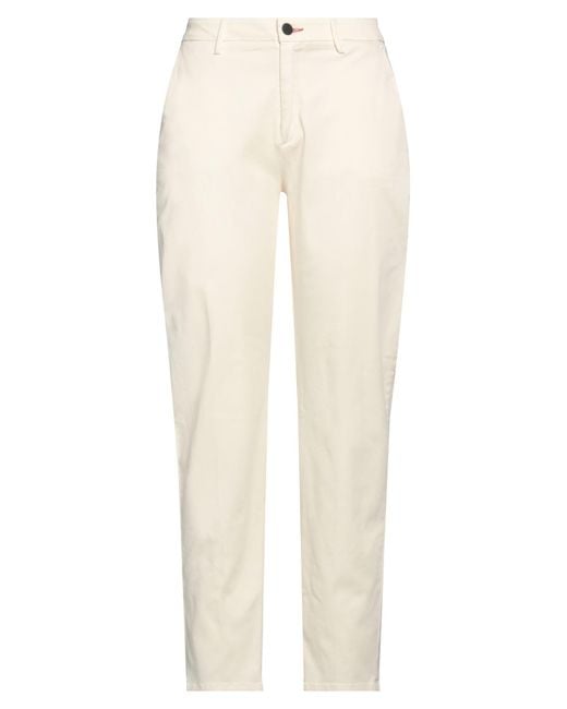 Liviana Conti White Ivory Pants Cotton, Lyocell, Elastane