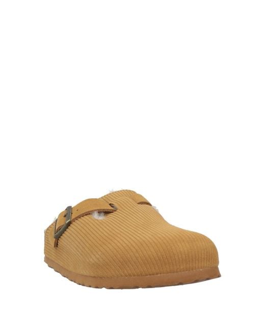 Birkenstock Brown Mustard Mules & Clogs Shearling