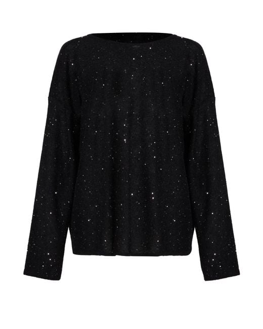 Gentry Portofino Black Sweater Alpaca Wool, Mohair Wool, Viscose, Polyamide, Polyester