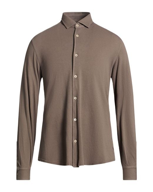 Fedeli Brown Shirts for men