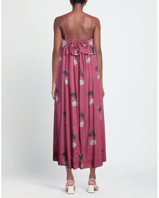 Alix Of Bohemia Purple Midi Dress Tencel