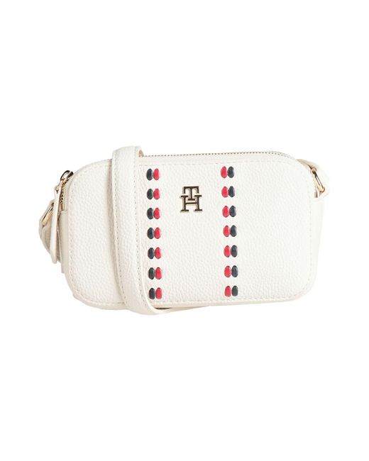 Tommy Hilfiger White Ivory Cross-Body Bag Polyurethane