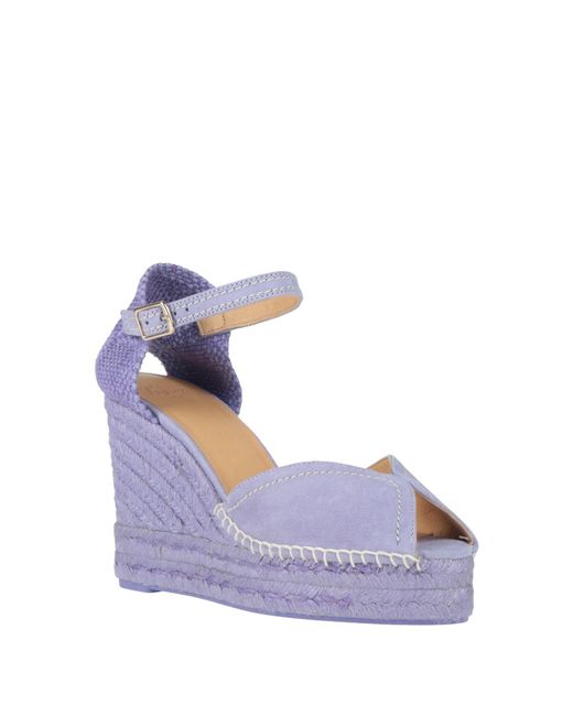 Castaner Purple Lilac Espadrilles Leather, Textile Fibers