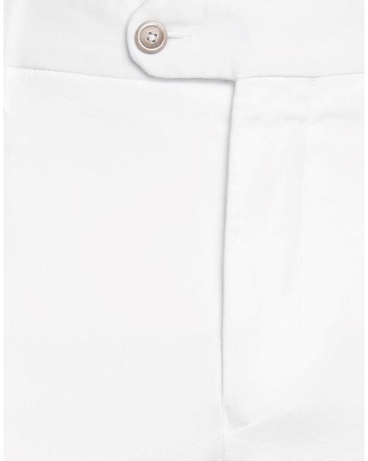 Fedeli White Pants Cotton, Cashmere, Elastane for men