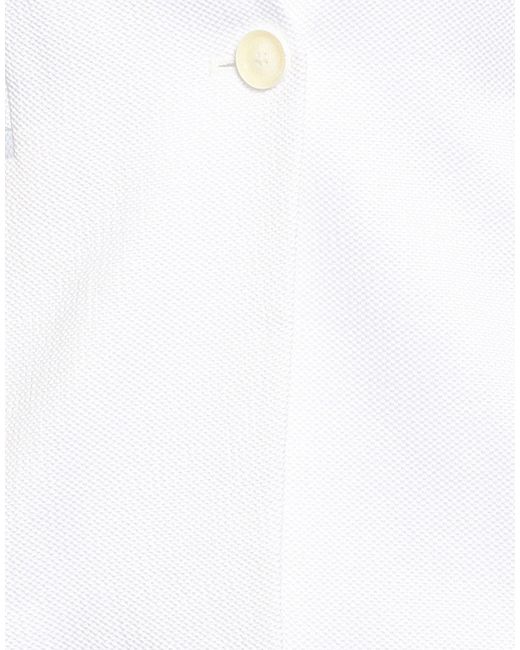 Trussardi White Blazer Cotton, Polyester, Elastane