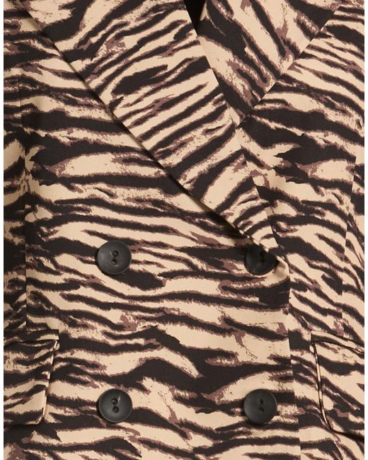 Rebel Queen Brown Blazer Polyester, Elastane