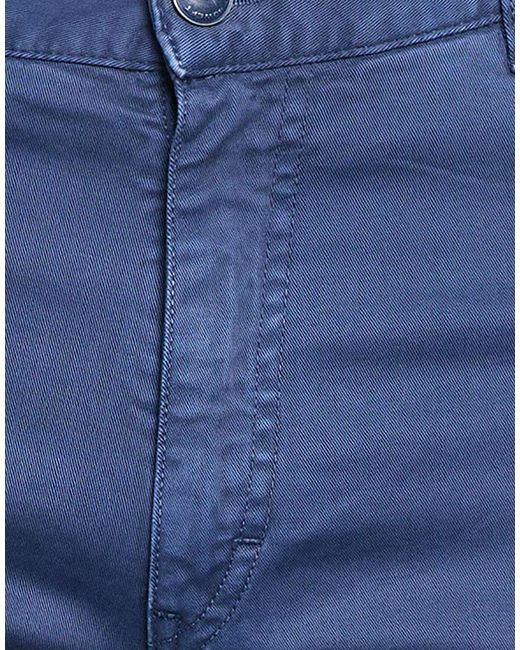 40weft Blue Pants Cotton, Elastane for men