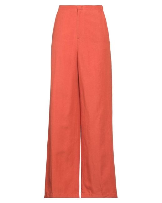 RE_HASH Red Pants Viscose, Linen