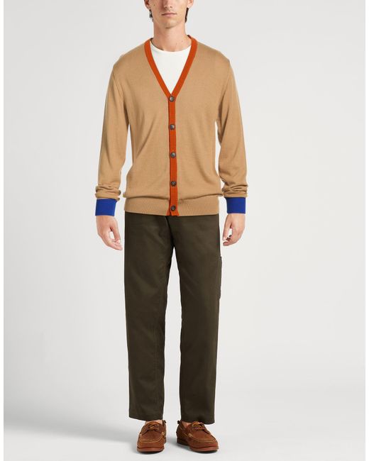 Manuel Ritz Natural Camel Cardigan Virgin Wool, Acrylic for men