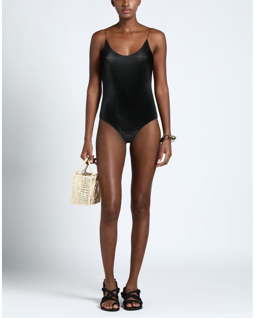 Oseree Black One-piece Swimsuit