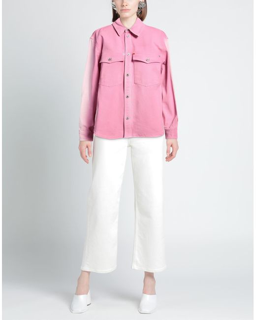 Heron Preston Pink Denim Outerwear Cotton