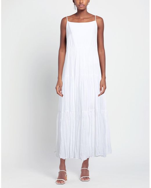 European Culture White Maxi Dress