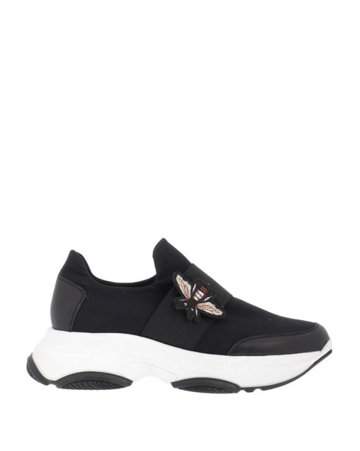 Tosca Blu Black Sneakers Textile Fibers, Soft Leather