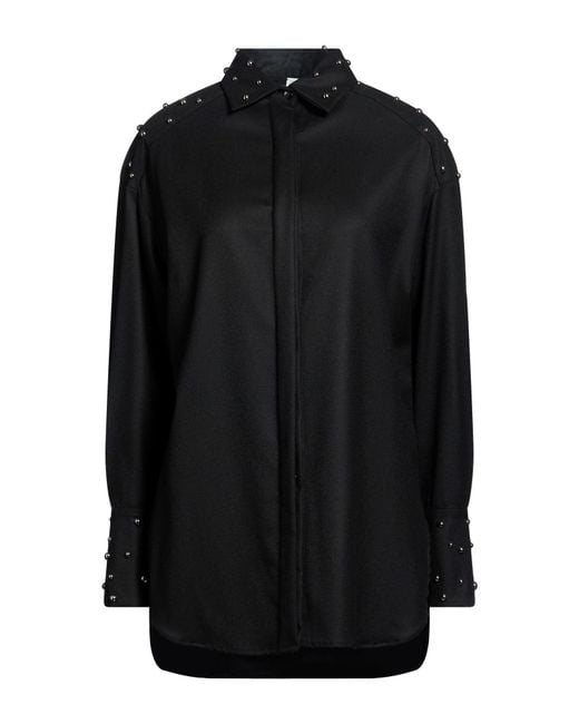 AVOLIO Milano Black Shirt Virgin Wool
