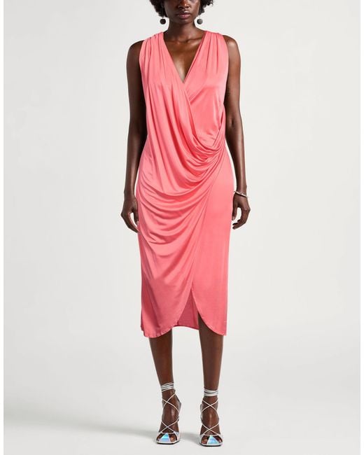 Aniye By Pink Midi Dress Viscose