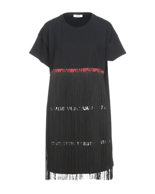 Jijil Black Mini Dress Cotton, Elastane, Viscose
