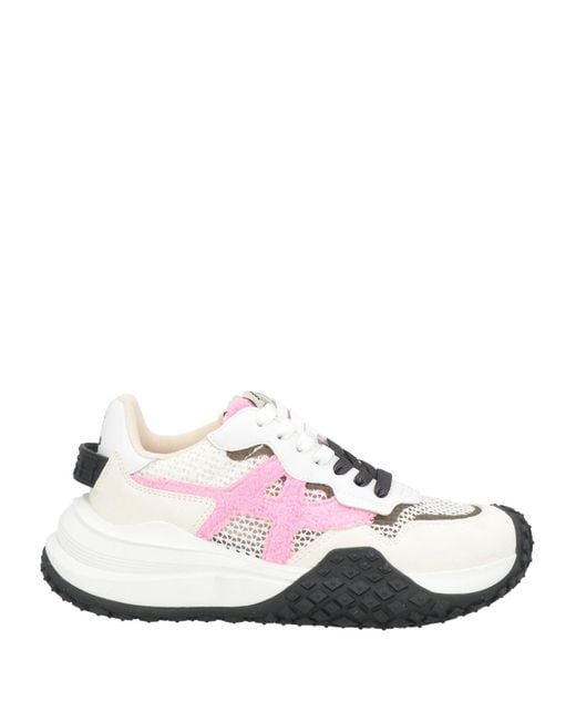 Ash Pink Sneakers Leather, Textile Fibers