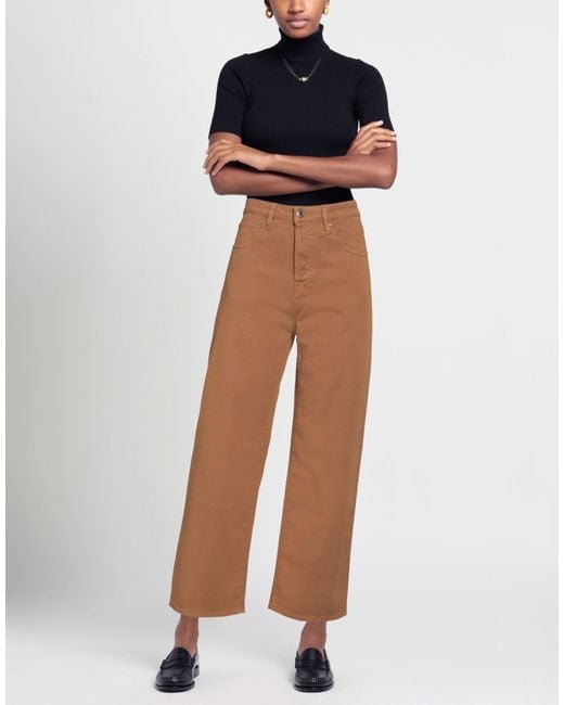 TRUE NYC Brown Pants Cotton, Elastane