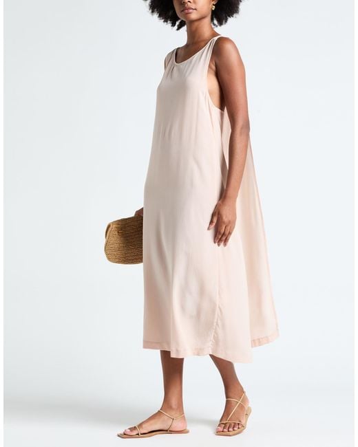 Jucca Pink Blush Midi Dress Silk