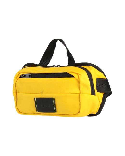 MSGM Yellow Belt Bag for men