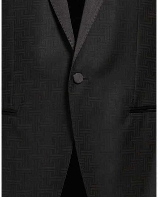 Lanvin Black Blazer Virgin Wool, Viscose, Silk, Polyester for men