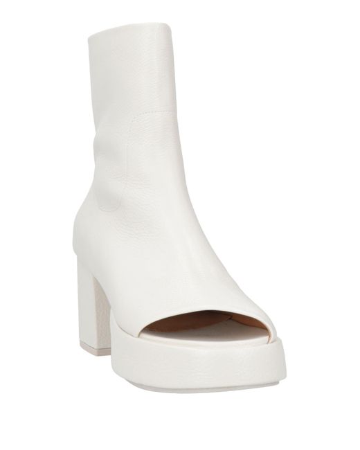 Marsèll White Ankle Boots