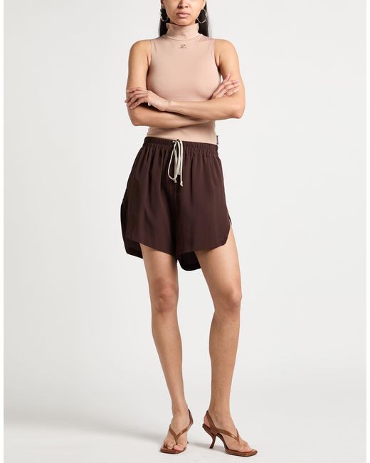Rick Owens Purple Shorts & Bermuda Shorts Acetate, Silk