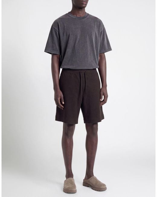 Theory Black Dark Shorts & Bermuda Shorts Cotton for men