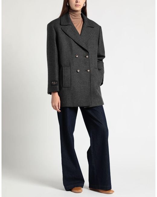 Sandro Black Coat Virgin Wool