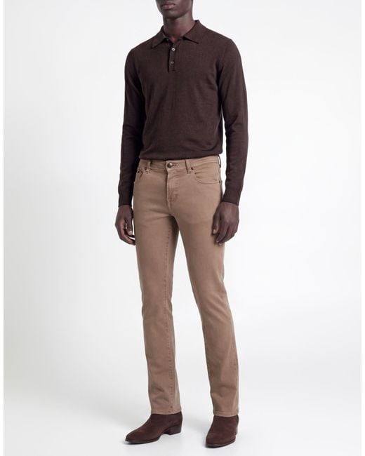 Tramarossa Gray Taupe Jeans Cotton, Polyester, Elastane for men
