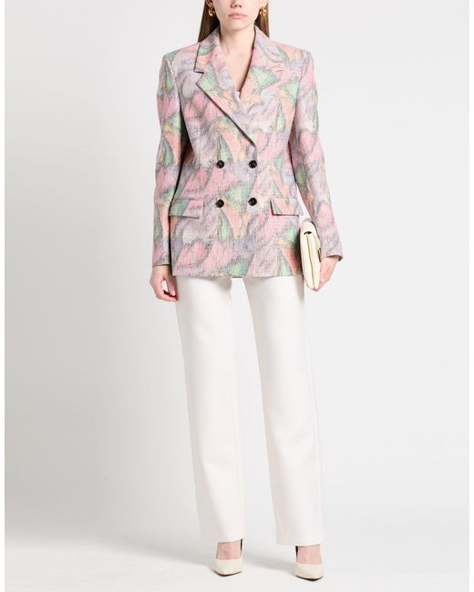 MSGM Gray Blazer Polyester, Cotton, Viscose, Acrylic, Polyamide