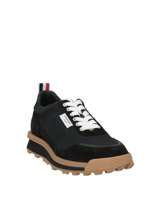 Thom Browne Black Sneakers Leather, Textile Fibers for men