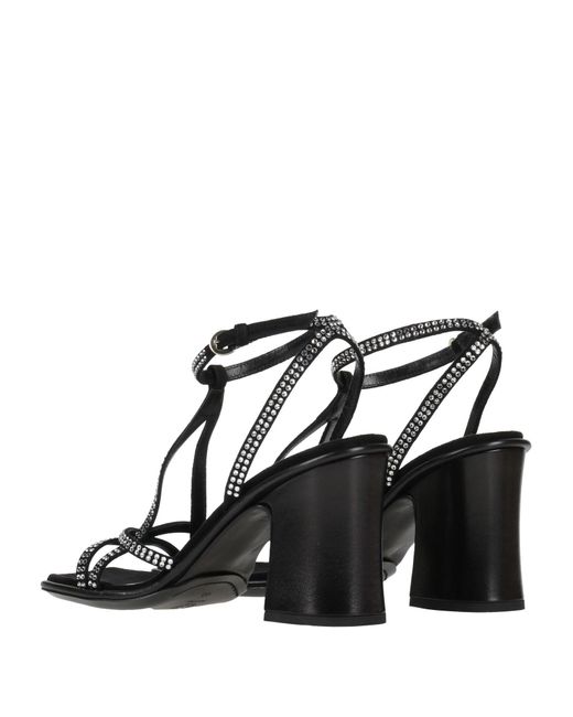 Dries Van Noten Black Sandals Leather