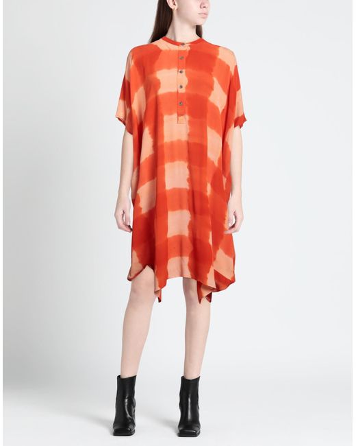 NOUS ANTWERP Orange Midi Dress