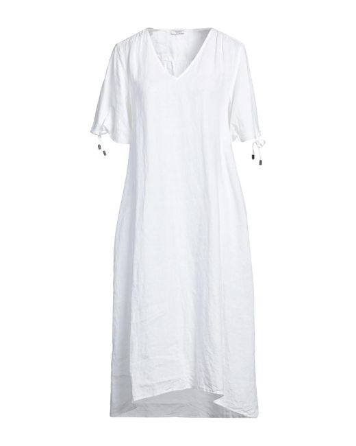 Peserico White Midi-Kleid