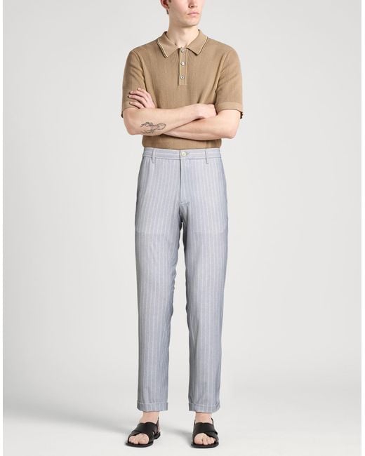AT.P.CO Gray Light Pants Polyester, Textile Fibers, Elastane for men