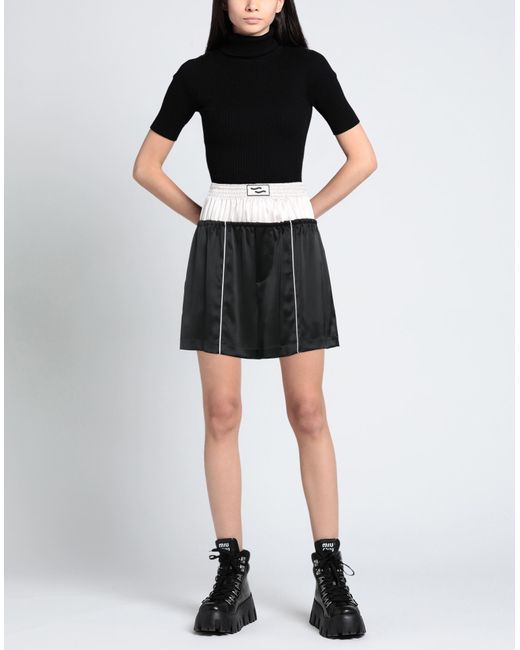 Ssheena Black Shorts & Bermuda Shorts Triacetate, Polyethylene