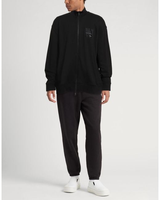 ARMANI EXCHANGE Black Sweatshirt Cotton, Polyester for men