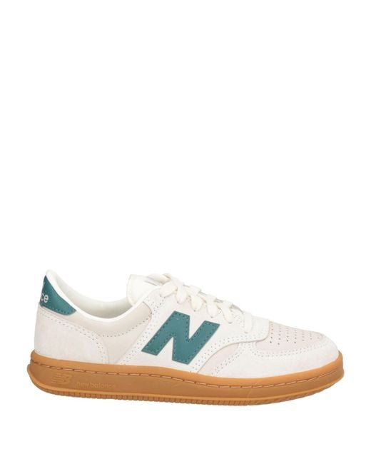 New Balance White T500 Sneakers Leather