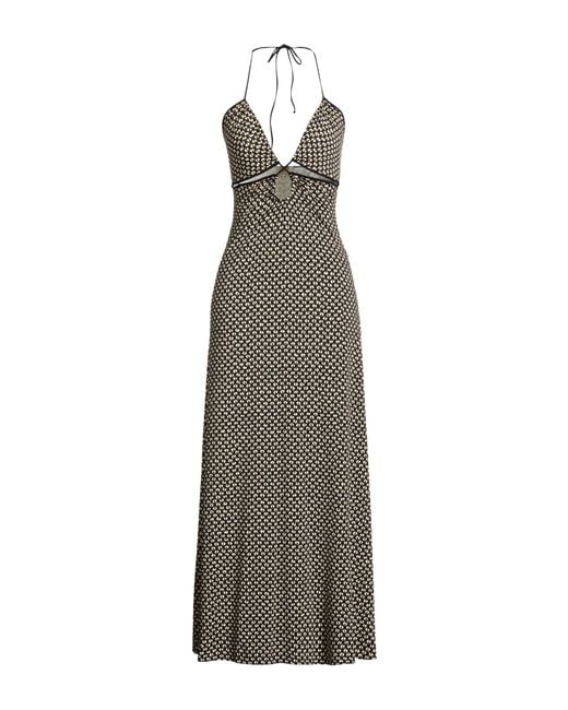 Siyu Black Maxi Dress Polyamide, Elastane