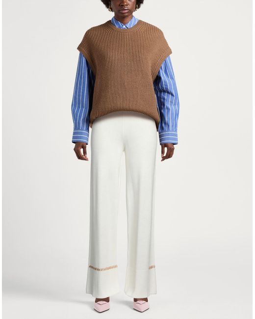 Gaelle Paris White Pants Acrylic