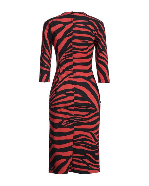 Dolce & Gabbana Red Midi-Kleid